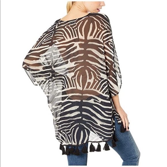 Show Me Your Mumu Zebra Print Tennessee Tassel Tunic XS - Picture 4 of 9